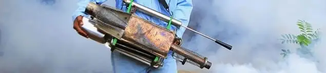 Fumigation technician using a fogger for deep pest treatment in Phoenix, AZ